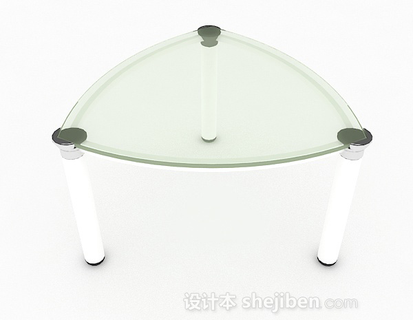 现代风格绿色玻璃简约茶几3d模型下载
