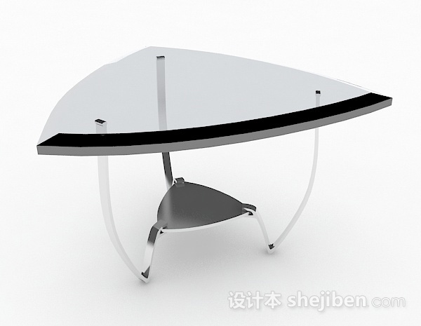 简约玻璃书桌3d模型下载
