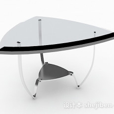 简约玻璃书桌3d模型下载