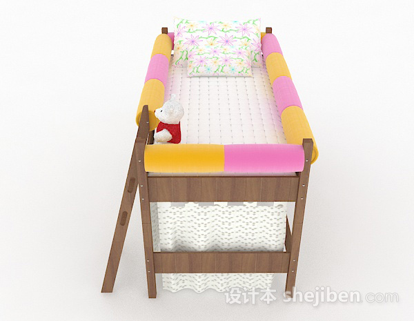 设计本木质儿童床3d模型下载