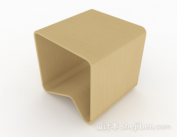 设计本现代风格木椅3d模型下载