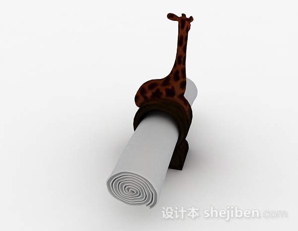 免费长颈鹿摆设品3d模型下载