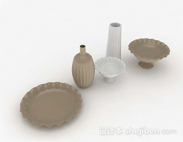 室内陶瓷摆设3d模型下载