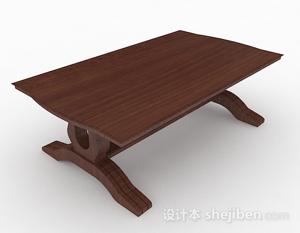木质深棕色餐桌