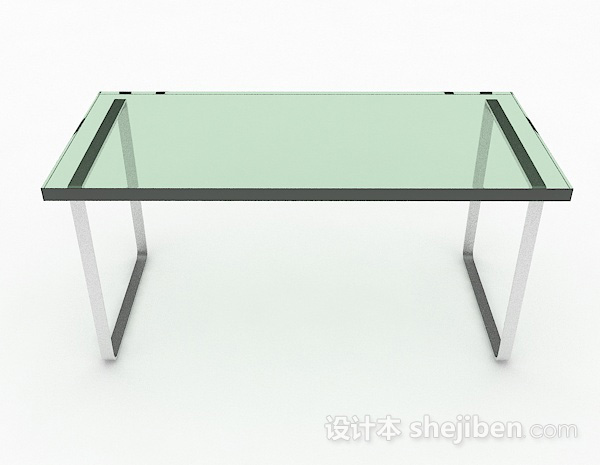 设计本长方形玻璃餐桌3d模型下载