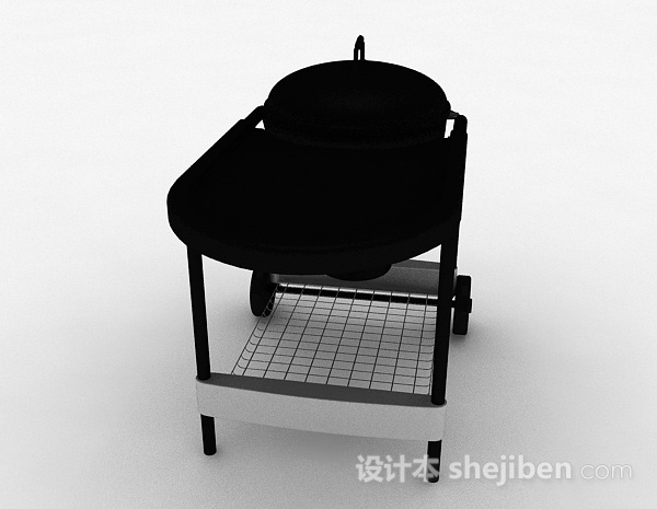 黑色简易厨房用具3d模型下载