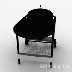 黑色简易厨房用具3d模型下载