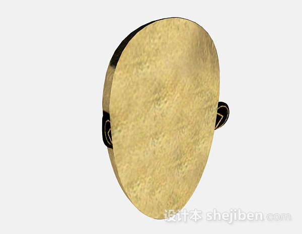 免费简约古典木质面具摆件3d模型下载