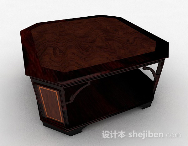 设计本新中式木质茶几3d模型下载