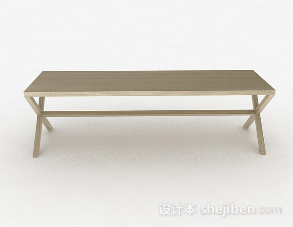 现代风格简约长方形餐桌3d模型下载