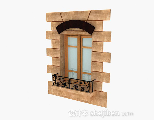 欧式风格欧式风格室外窗户3d模型下载