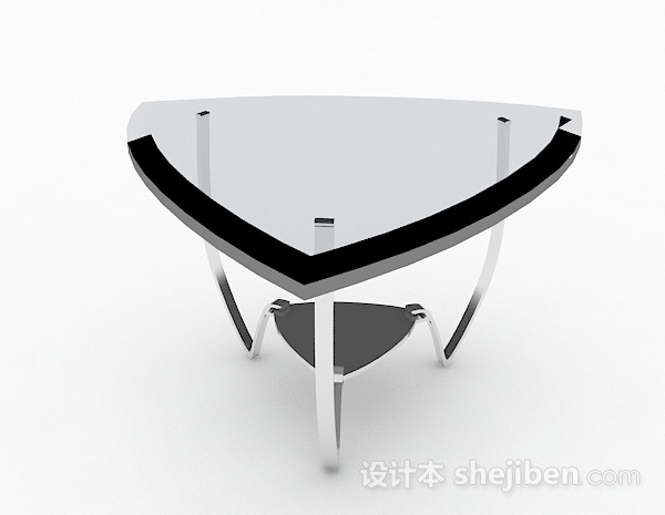 现代风格简约玻璃书桌3d模型下载
