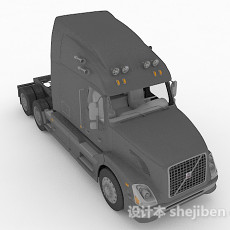 灰色货车头3d模型下载