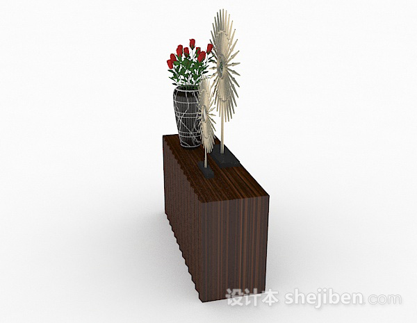 免费简约风木质桌柜3d模型下载