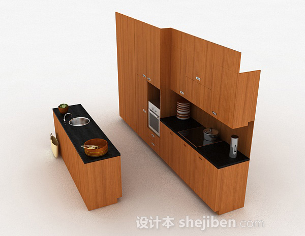设计本橱柜套装3d模型下载