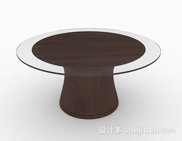 免费家居圆形餐桌3d模型下载