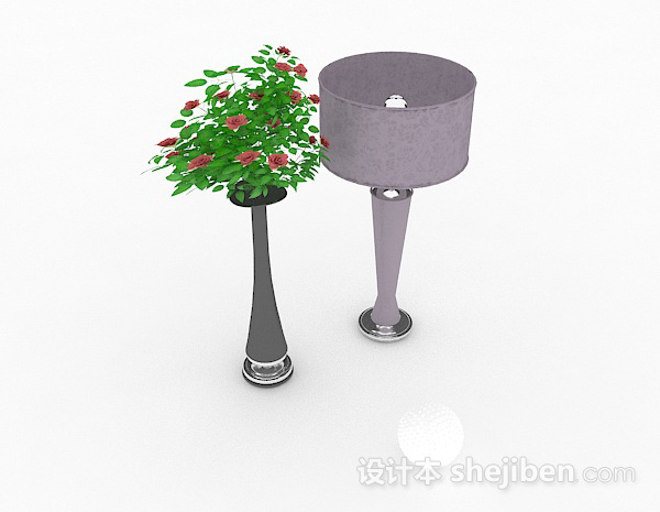 简约清新家居组合花瓶3d模型下载