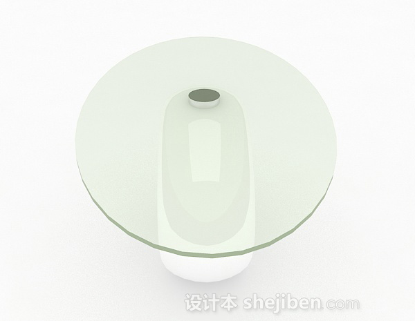设计本椭圆形玻璃茶几3d模型下载