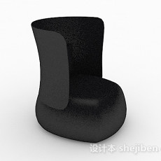 创意黑色单人沙发3d模型下载