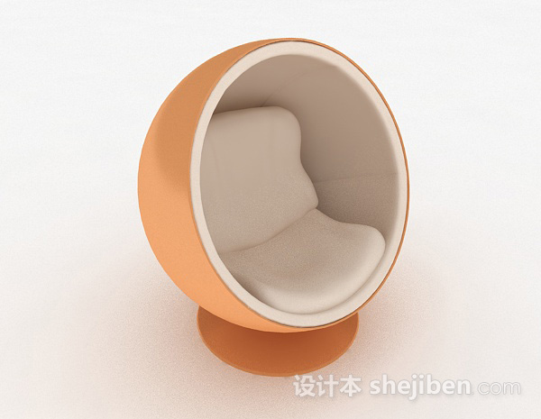 现代风格创意简约单人沙发3d模型下载