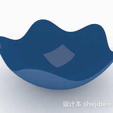 现代风格蓝色时尚水果盘3d模型下载