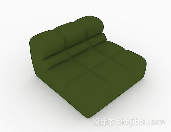 休闲绿色单人沙发