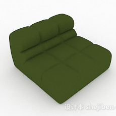休闲绿色单人沙发3d模型下载