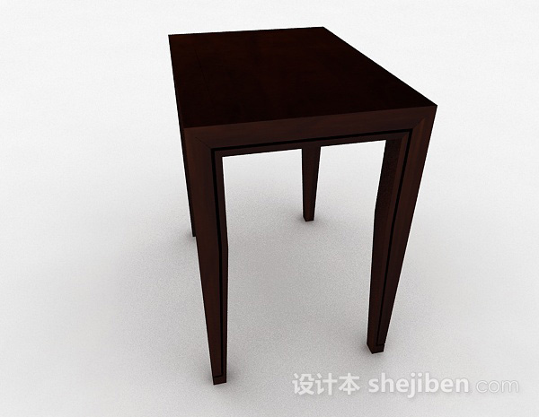 免费棕色木质凳子3d模型下载