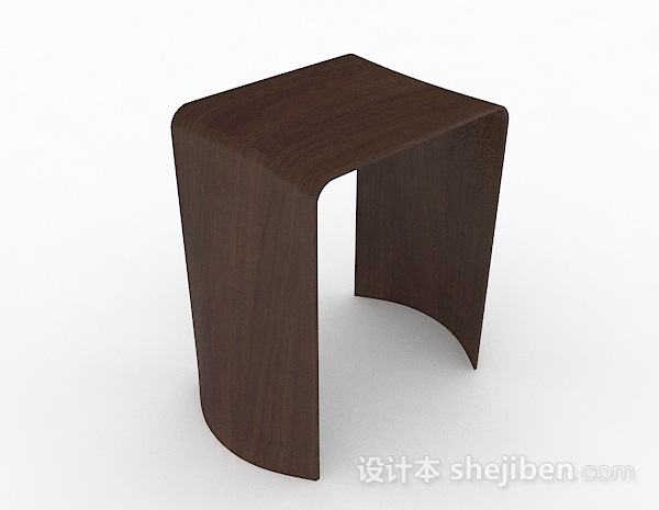 棕色简约休闲椅子3d模型下载