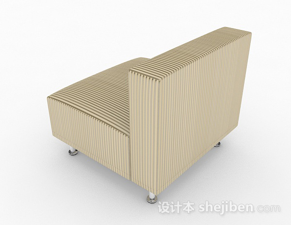 设计本天文条纹单人沙发3d模型下载