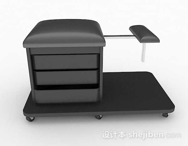 现代风格现代风格黑色储物柜3d模型下载