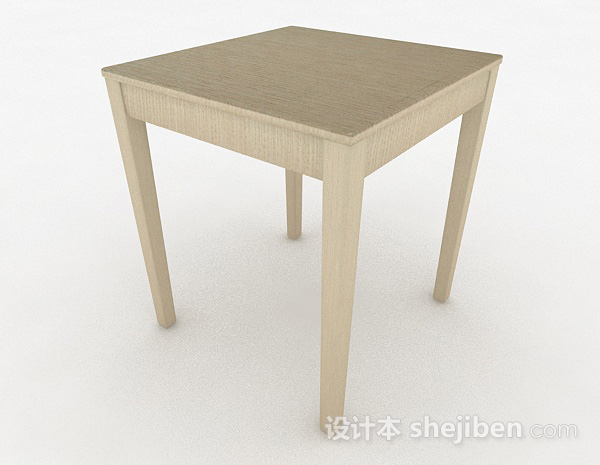 现代风格浅棕色餐桌3d模型下载