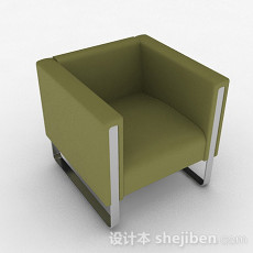 绿色休闲单人沙发3d模型下载