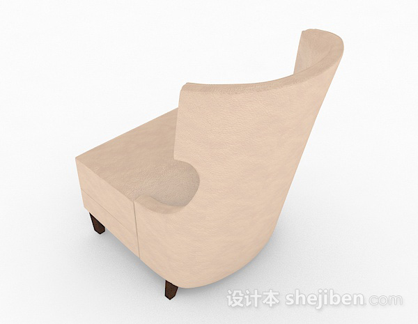 设计本简约单人沙发3d模型下载