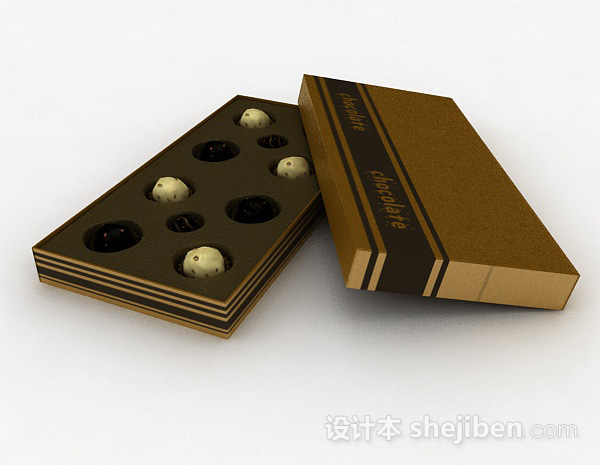 设计本高档巧克力3d模型下载