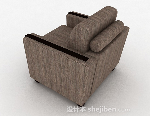 设计本深灰色单人沙发3d模型下载