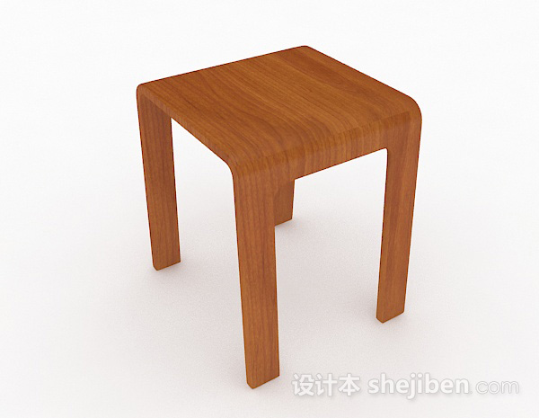 棕色木质简约休闲椅