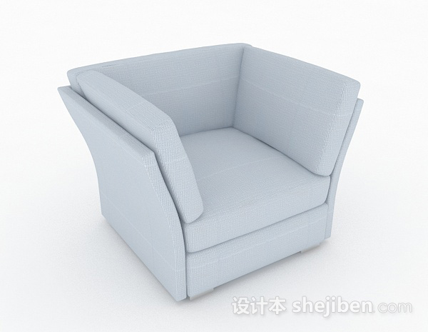 白色创意单人沙发3d模型下载