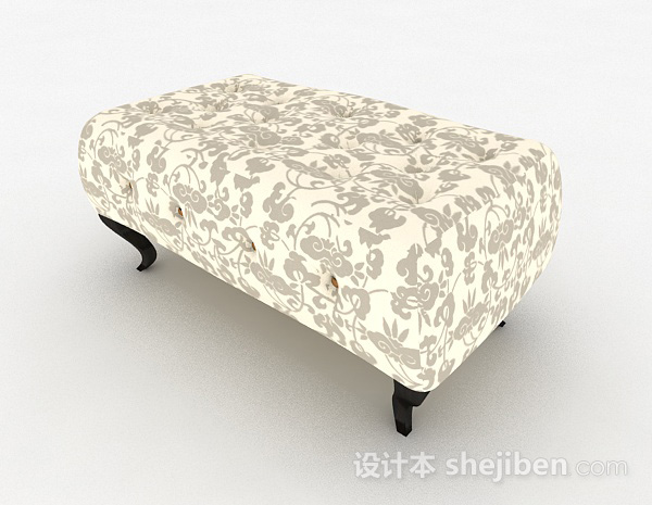 花纹沙发凳子3d模型下载