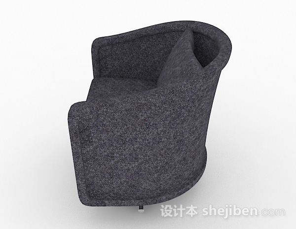 免费深灰色简约沙发3d模型下载