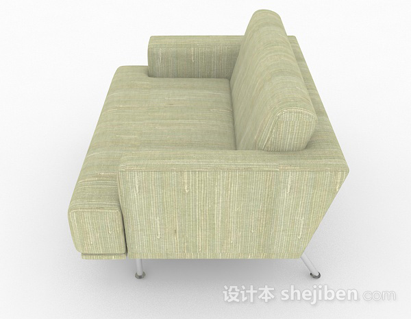 免费绿色清新清新单人沙发3d模型下载