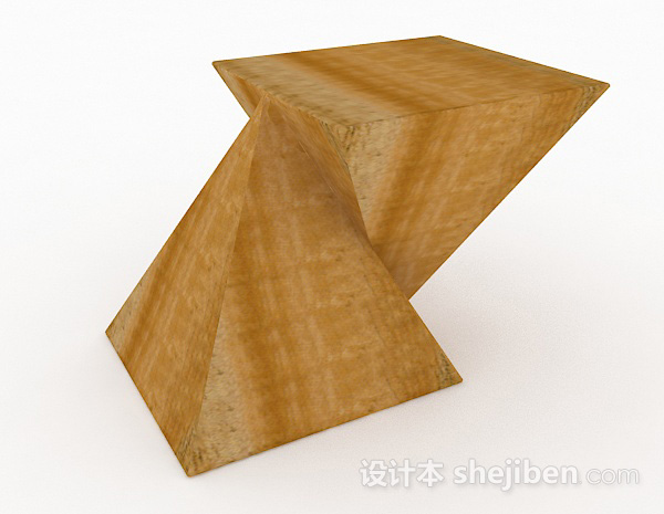 现代风格创意棕色休闲椅子3d模型下载