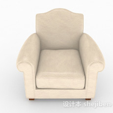 简约家居单人沙发3d模型下载
