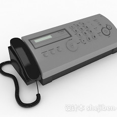 灰色电话机3d模型下载