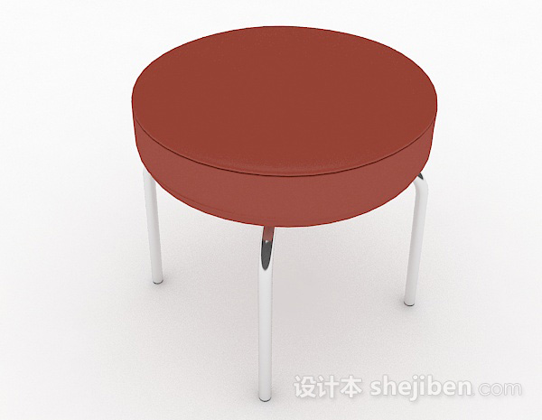 现代风格简约休闲圆凳3d模型下载
