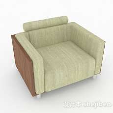 绿色简约单人沙发3d模型下载