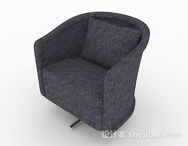 现代风格深灰色简约沙发3d模型下载