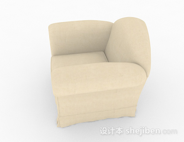 免费家居简约单人沙发3d模型下载