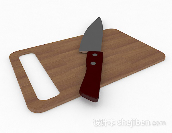 厨房刀具砧板3d模型下载