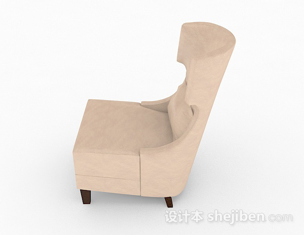 免费简约单人沙发3d模型下载